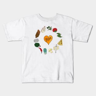 Pizza Ingredients Kids T-Shirt